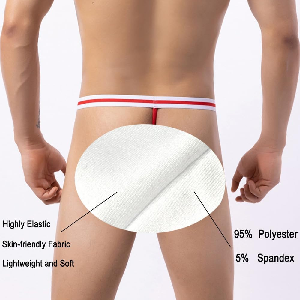Men’S Sexy Thong Underwear,G-String Bikini Lingerie,Soft and Breathable Male Joc