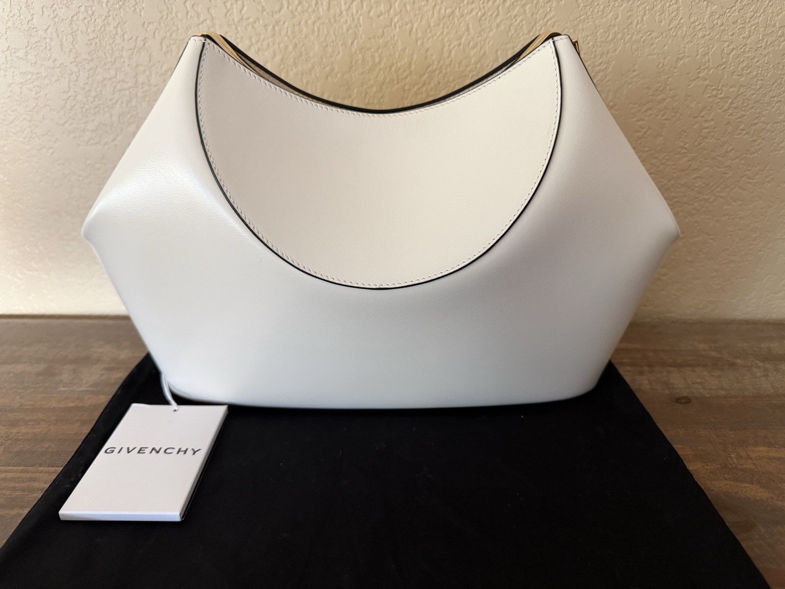 Givenchy Facet Clutch Ivory, NWT