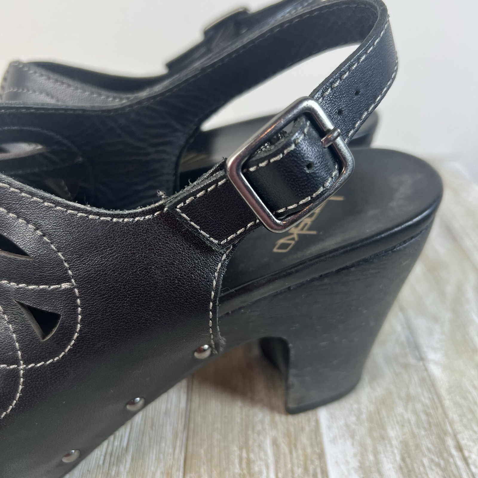 Dansko Sandals 40 Rowena Platform Slingback Boho 9.5/ 10 Black