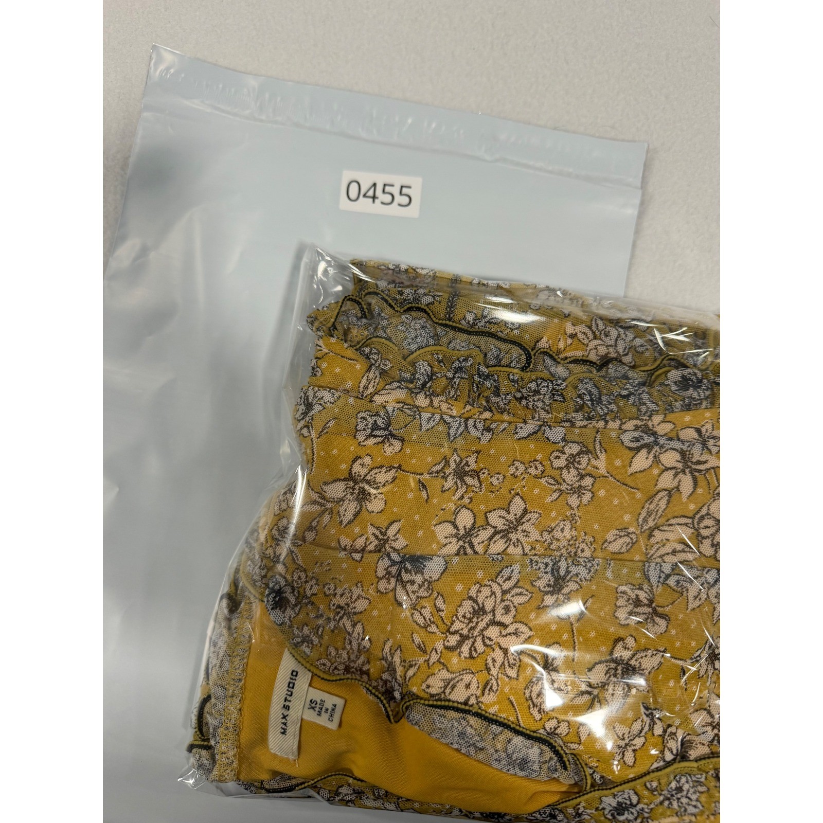 Max Studio Mustard Yellow Floral Smocked Waist Tiered Midi Dress 1902K67 XS