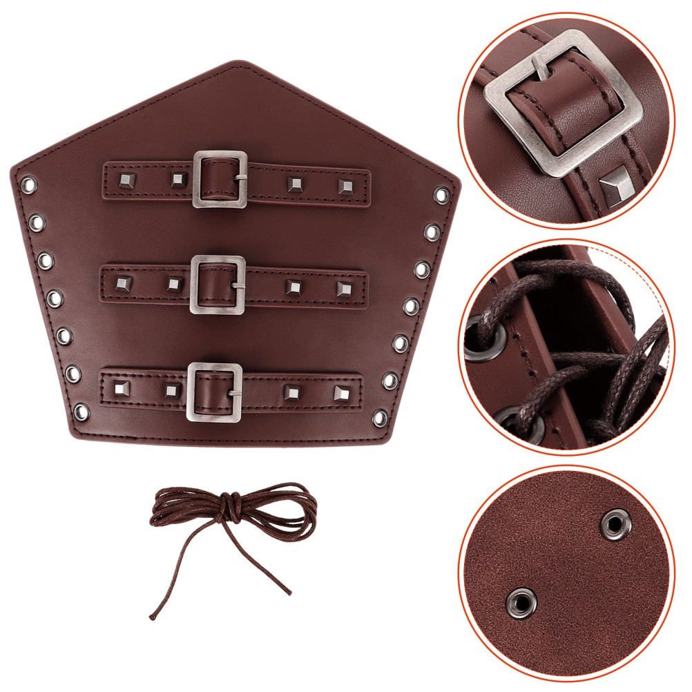 Medieval Arm Guard Retro Wristband Bracer Artificial PU Costume