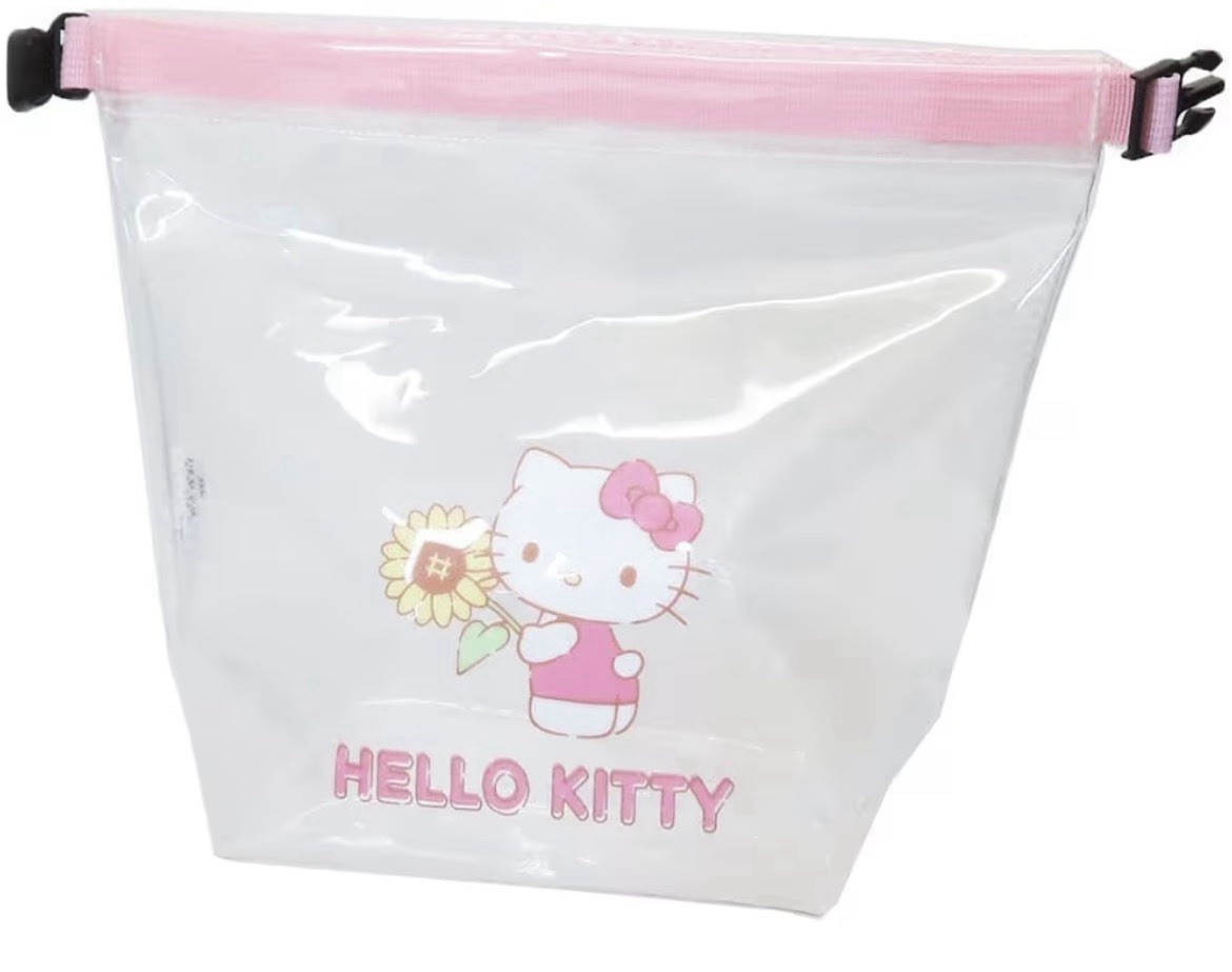 💦✈️Hello Kitty Waterproof Pouch Dry Bag Sunflower Sanrio Beach Pool Japan✈️💦
