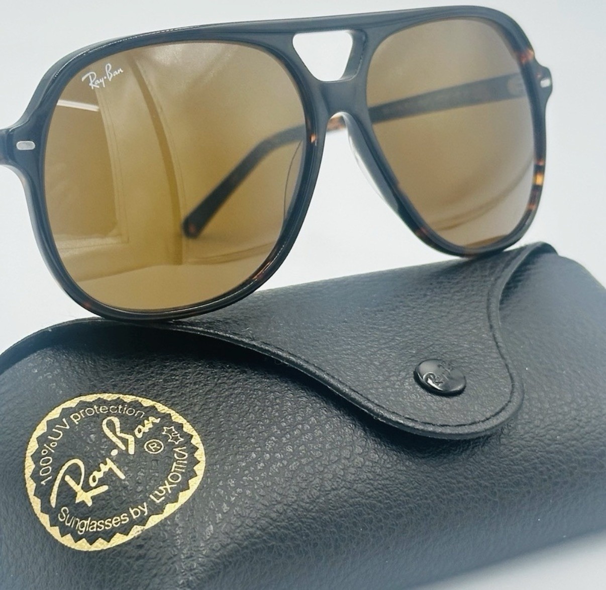 Ray-Ban Bill RB2198 Square Tortoise Brown Gradient Sunglasses 140mm