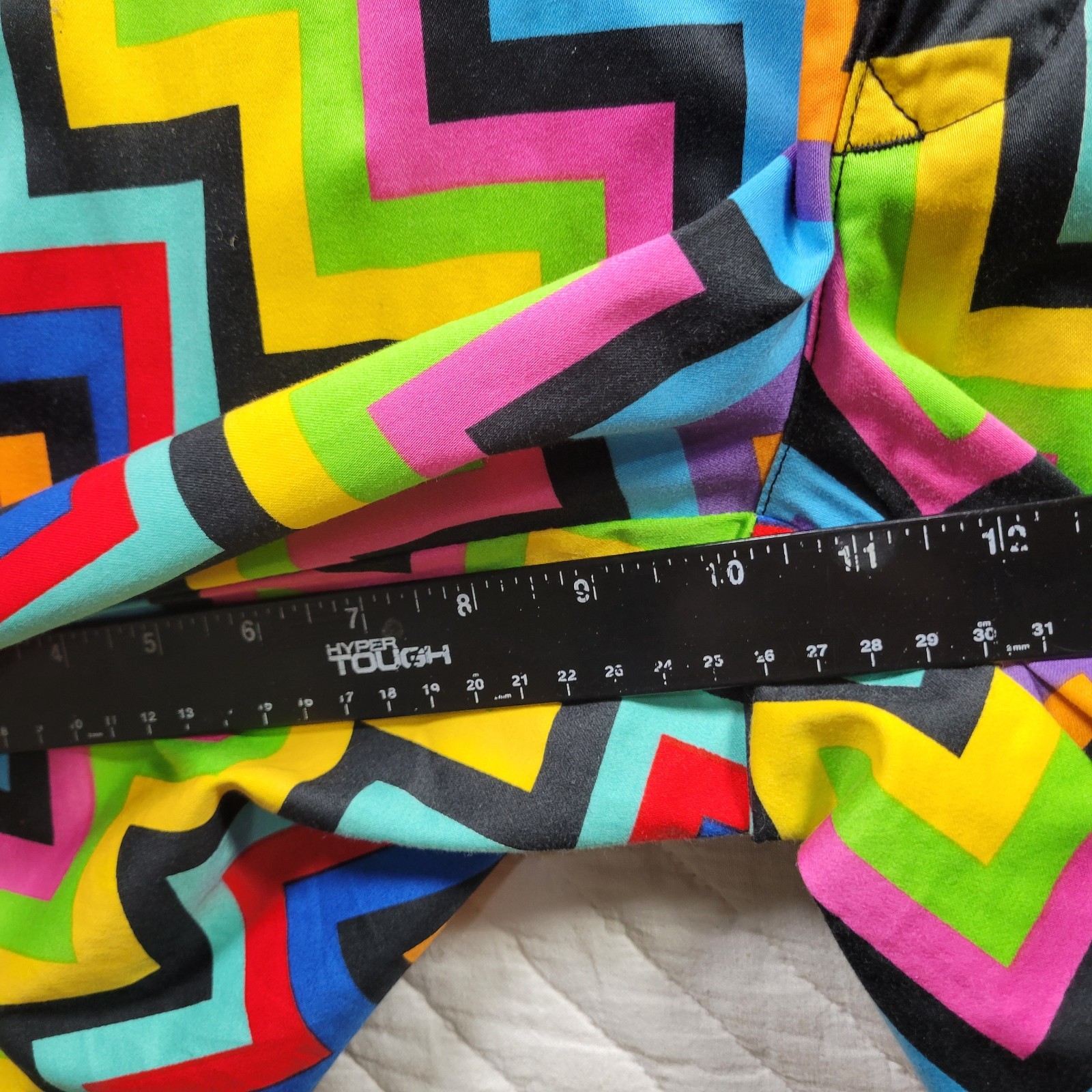Loudmouth Men’s Golf Shorts Flat Front Sz 34 Neon Zig Zag Multi Color FUN