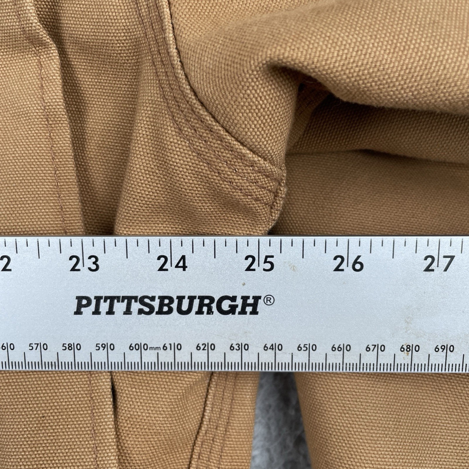 Carhartt Jacket Zip Up Hoodie Caramel Brown Fleece Lined Triple Stitched Large
