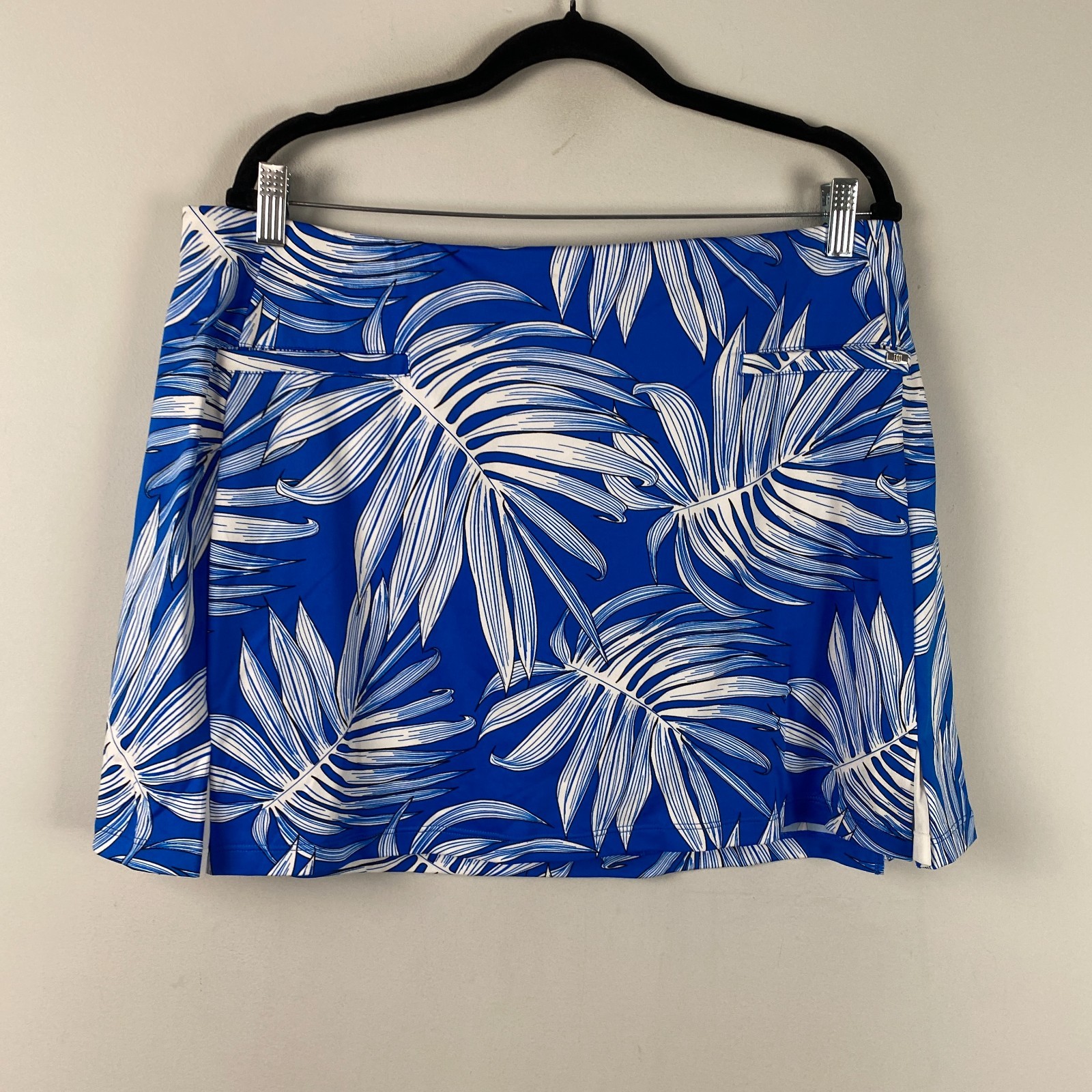 Tail Skort Size XL Blue Tropical Pull On Pockets Golf UPF 50+