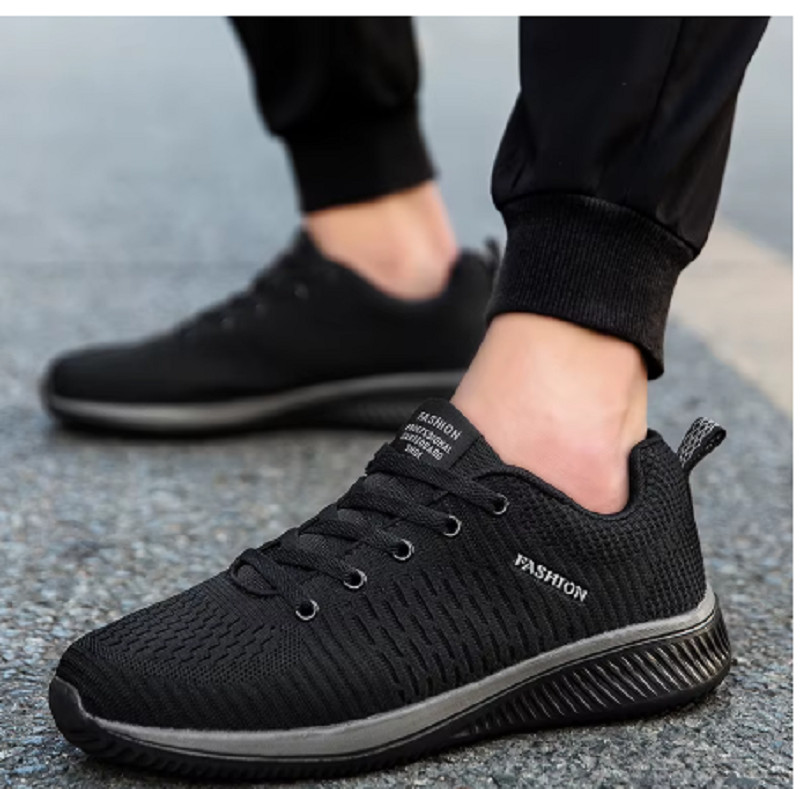Men Running Walking Knit Shoes Fashion Casual Sneakers Gym Lightweight Sports
