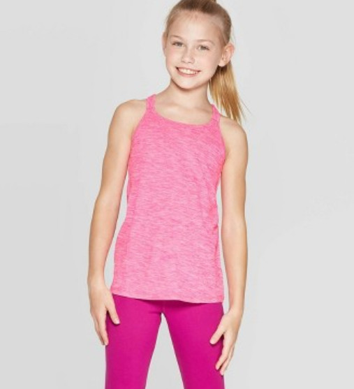 Girls’ Lattice Tank Top – C9 Champion-Pink OR Green- Varies Sizes Available-NWT