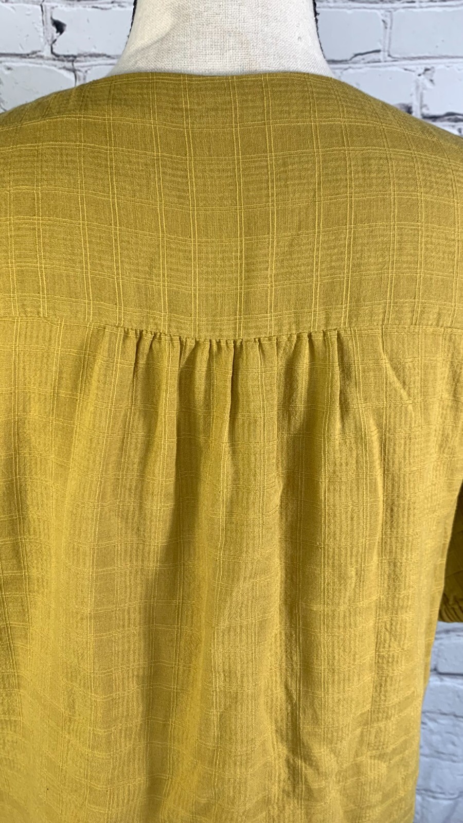 NEW MADEWELL Pembroke 100% Cotton Top in Mahan Plaid Bronzed Lichen Medium