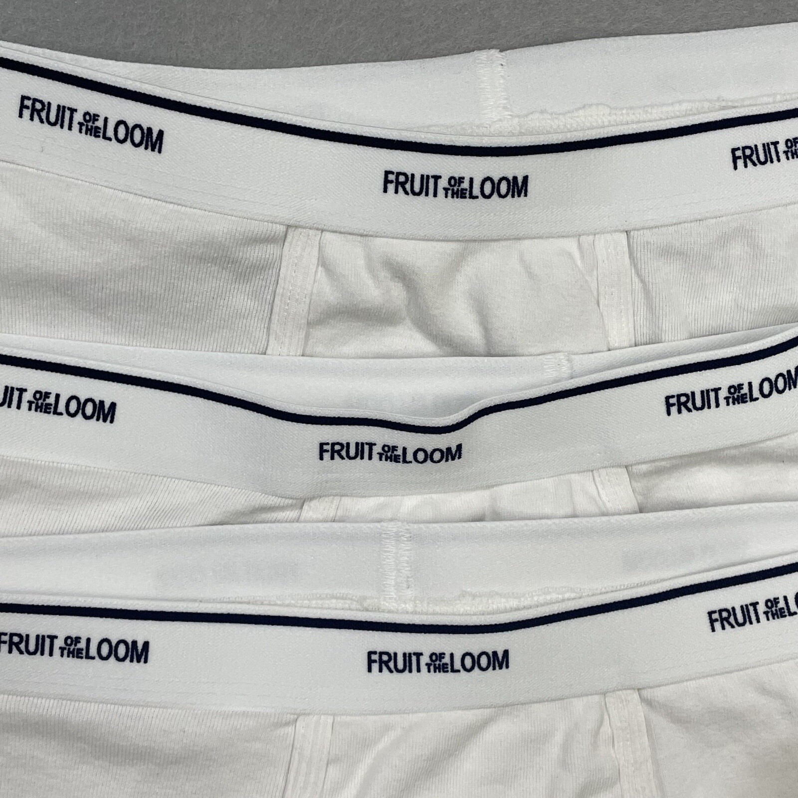3-Pack • Fruit of the Loom Tag-Free Briefs Size 2XL • 44-46” Waist 100% Cotton