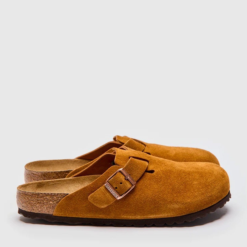 Birkenstock Boston Soft Footbed Suede Leather Mink Unisex Shoes Select Size