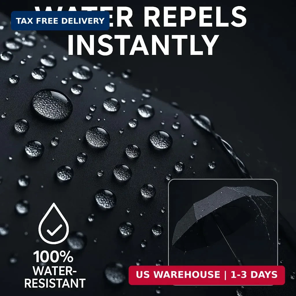 Mr. Pen- Windproof Travel Umbrella, Compact, Water Resistant, One Size, Black
