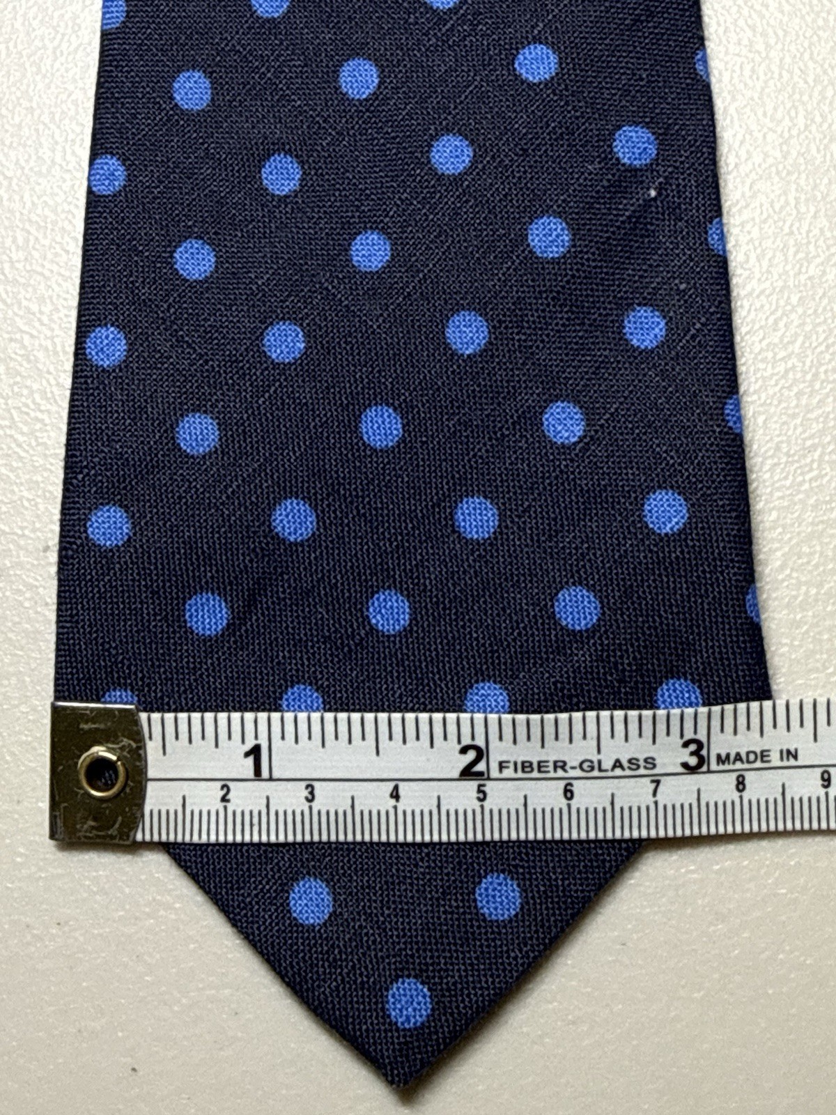Ralph Lauren Purple Label Blue Polka Dot Silk Tie 3.25” Made In Italy
