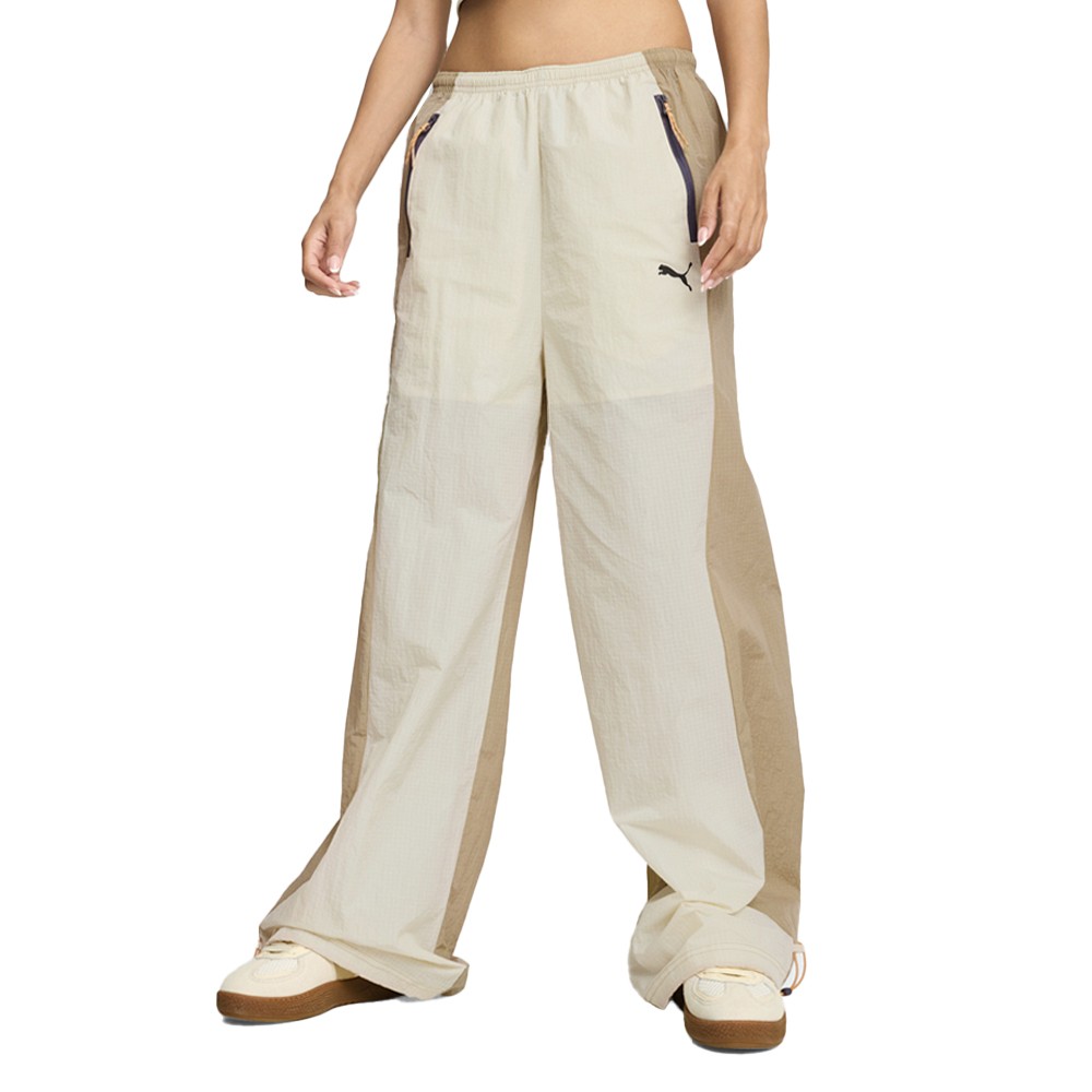 PUMA Dare To Parachute Pants Womens Beige, Off White Casual Athletic Bottoms 626