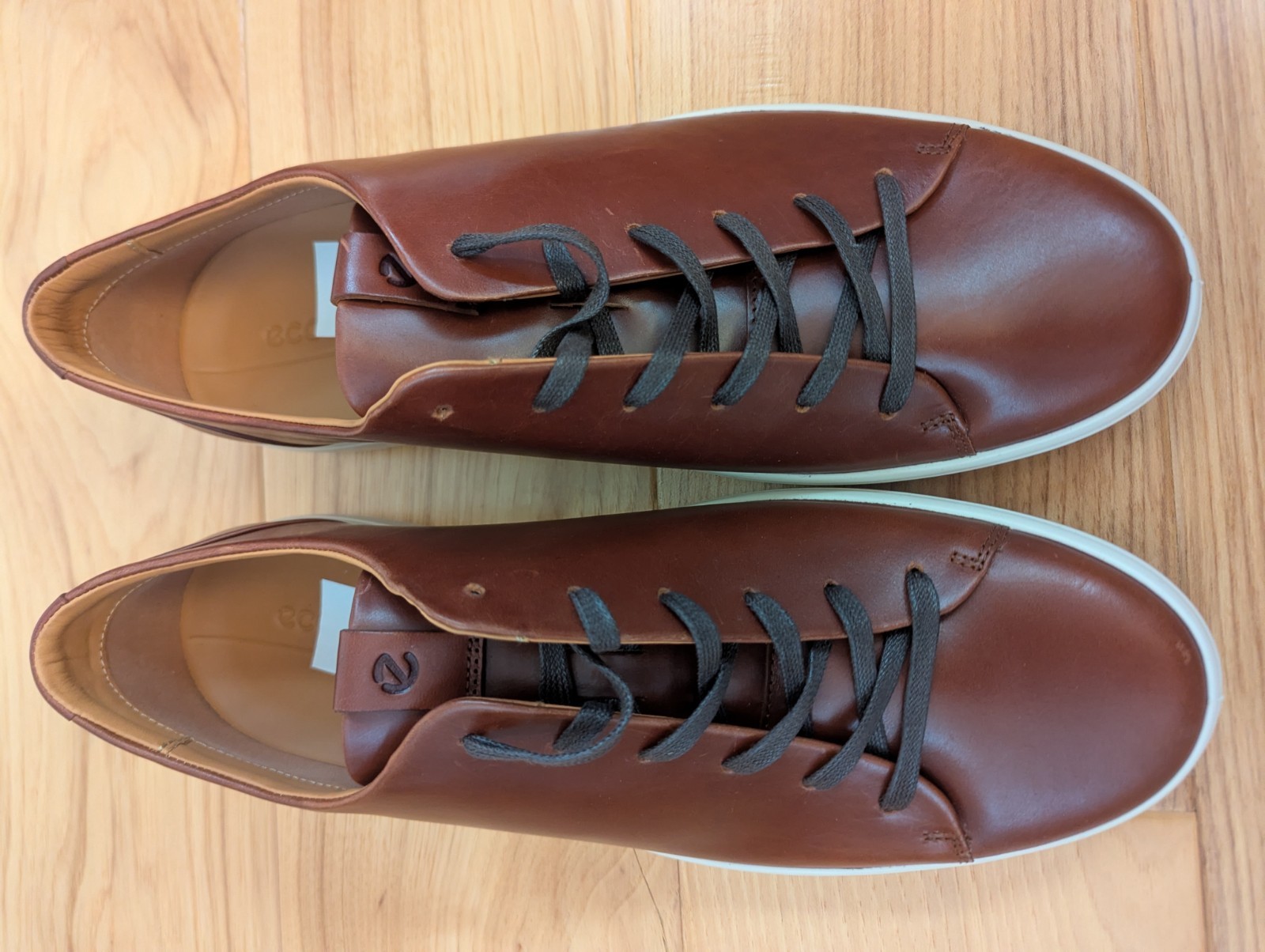 Men’s ECCO Soft 7 Premier Leather Sneaker – Cognac – New – US 14-14.5 (EU 48)
