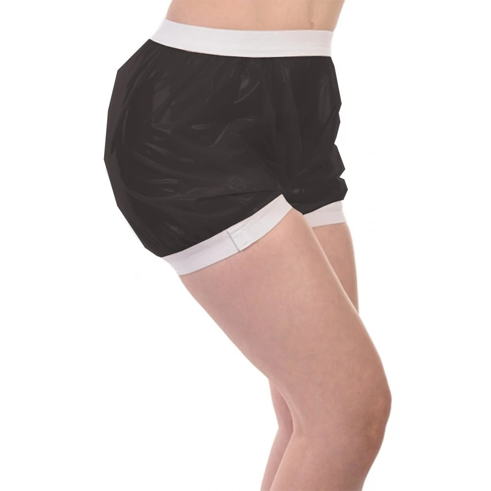 Transparent PVC Panties Elasticated Plastic Boxer Shorts Charming Bloomer Pants
