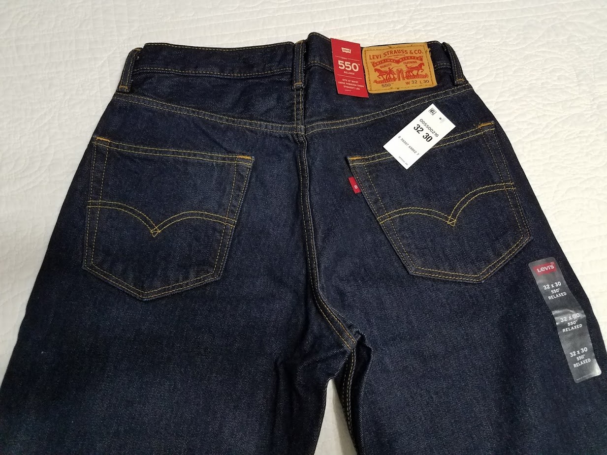 NEW LEVIS MENS 550 RELAXED DENIM BLUE JEANS 005500216 MANY SIZES AVAILABLE