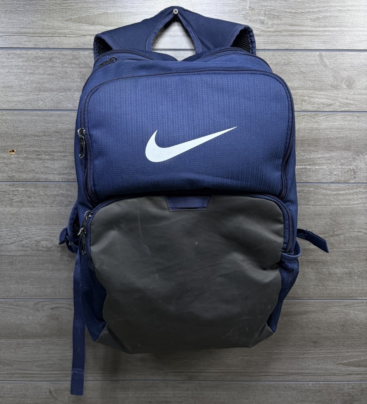 Nike Brasilia XL 9.5 Laptop Backpack Navy Black Book Bag Adult Extra Large