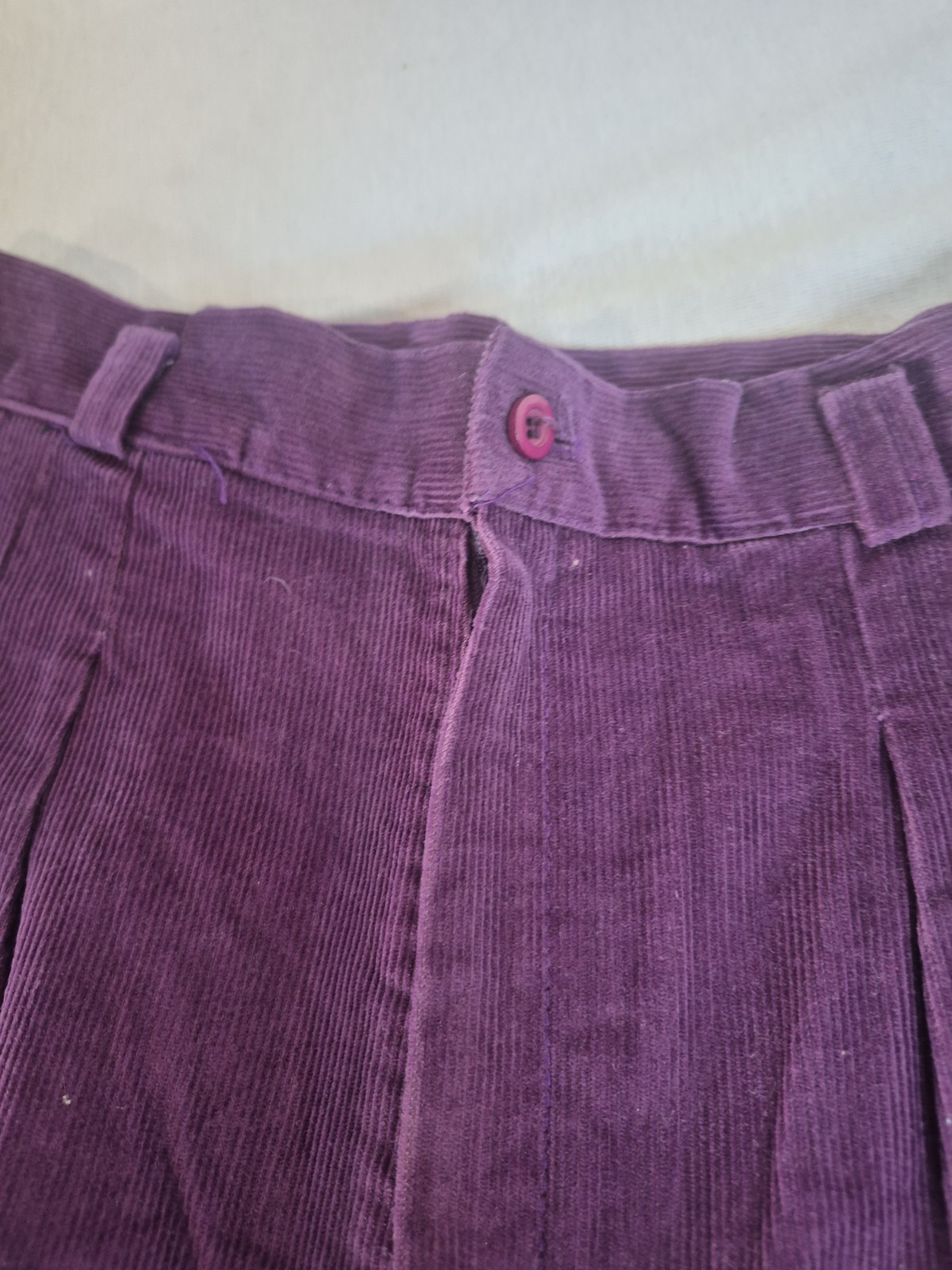 Womens No Size 24″ Waist Purple Cuffed High Waist Statement Pants Bottoms…