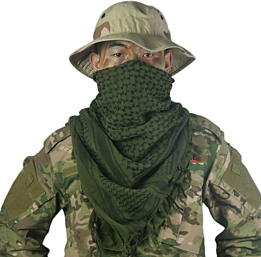 Purple Black Skulls Tactical Shemagh Head Scarf Neck Wrap New 100% Cotton