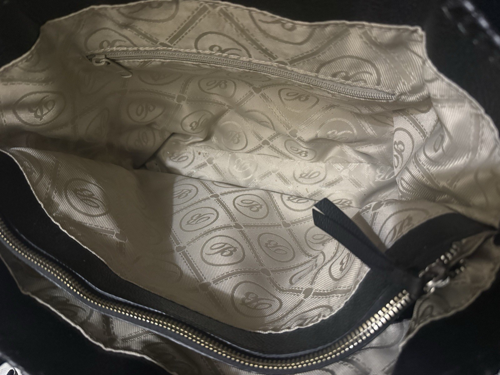 BRIGHTON FERRARA COLL GABRIELLA BLACK MEDALLION TASSELED TOTE PURSE $530