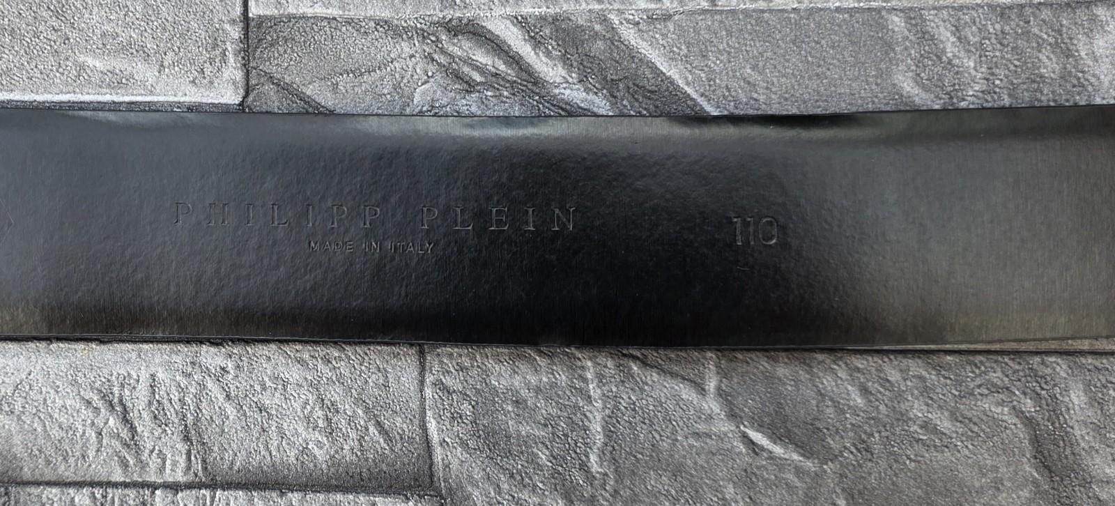 PHILIPP PLEIN PYTHON LEATHER BELT SKULL / 110 / NEW /