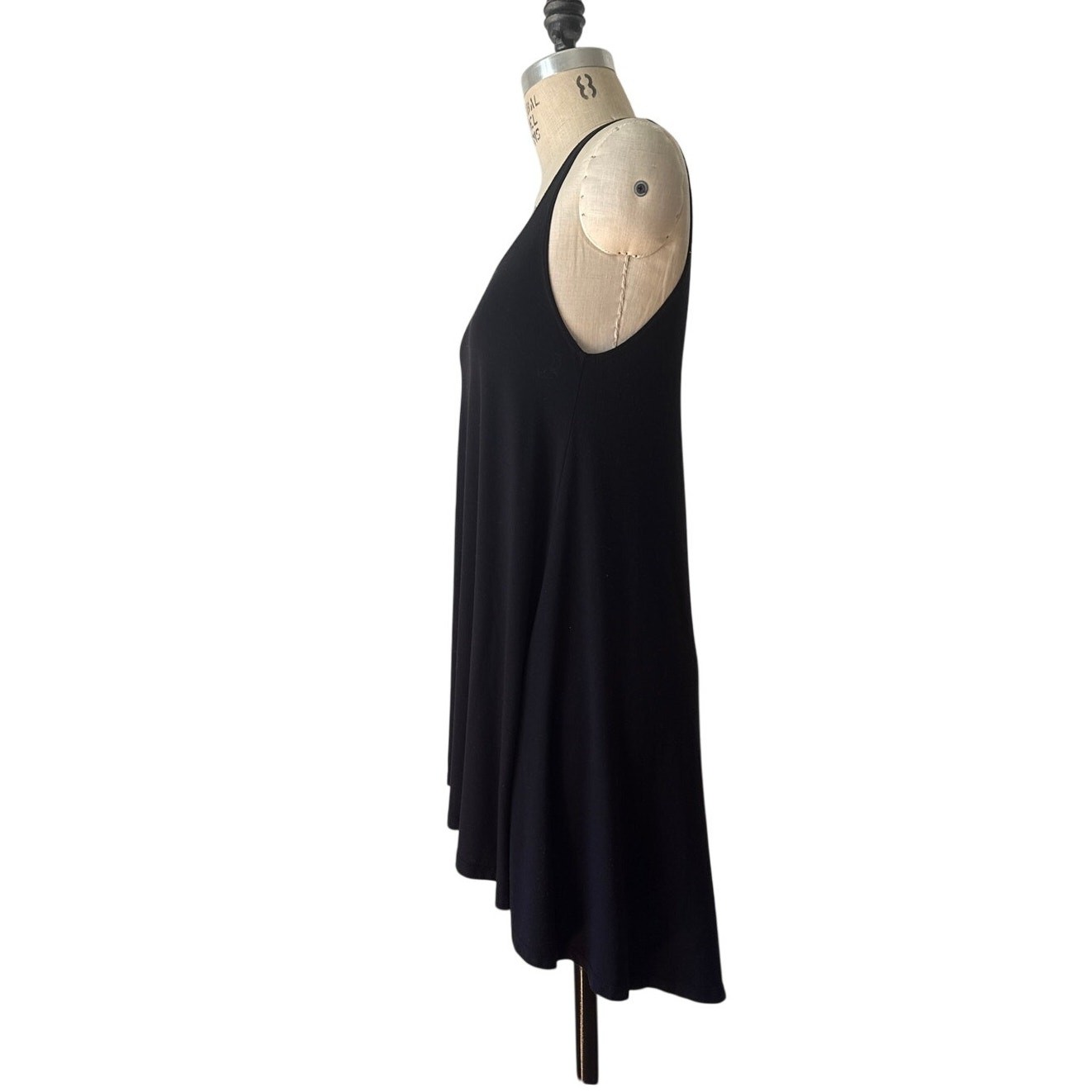 ALEMBIKA High Low Basic Black Sleeveless Tank Top Size 3 US 10-12