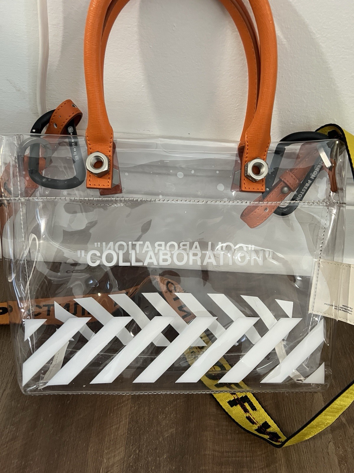 Off-White X Heron Preston “Collaboration” PVC Handle Handbag