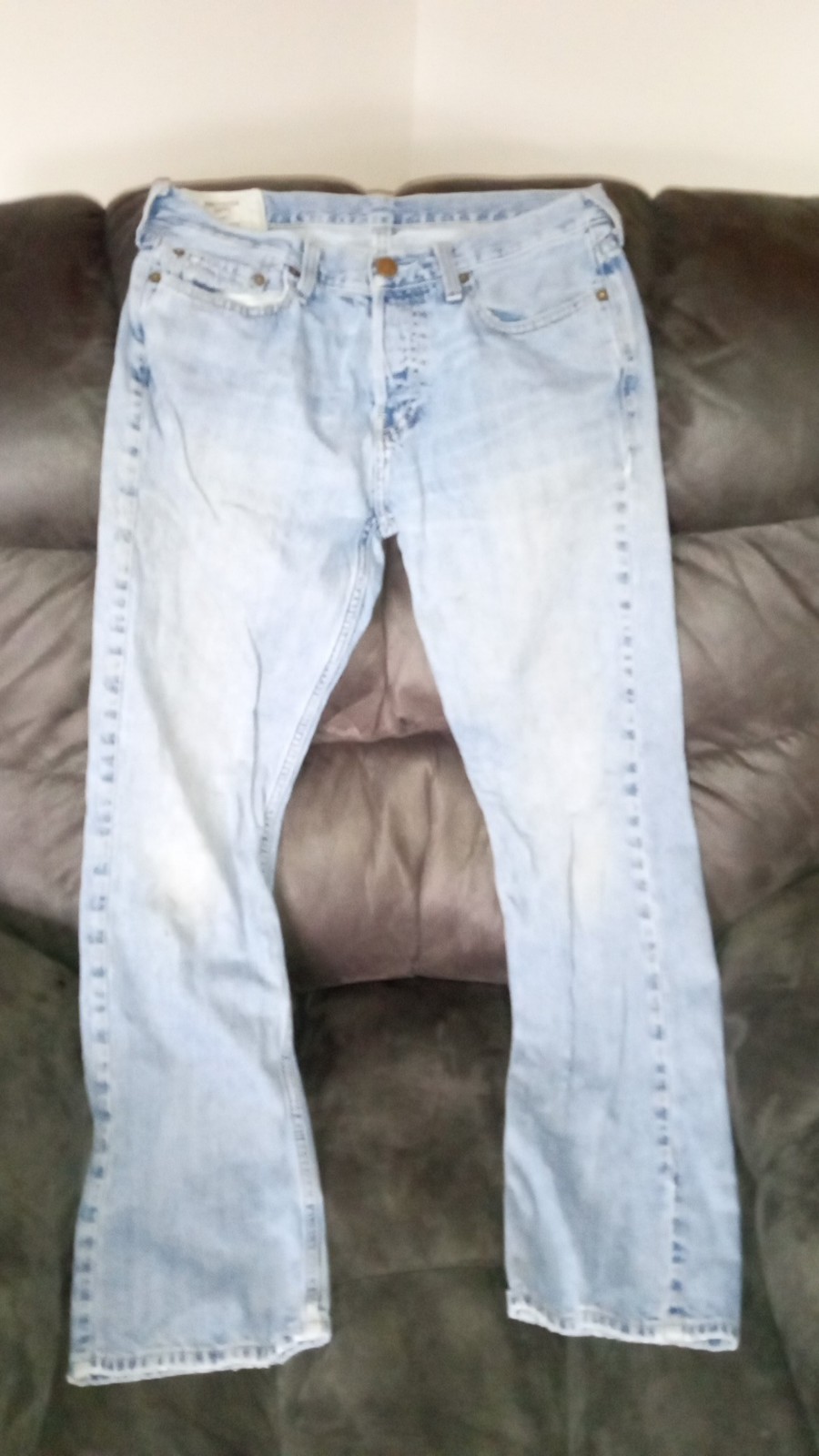 Men’s 29×32 Hollister Bootcut Light Blue Denim Jeans