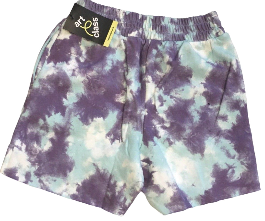 Art Class New Girl’s Size Medium (7/8) Blue & Purple Tie Dye Pull On Shorts