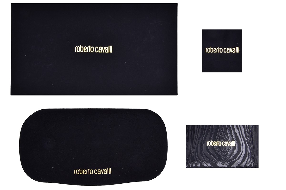 Roberto Cavalli SRC131 0301 Sunglasses Rose Gold/Grey Square Shape 61mm