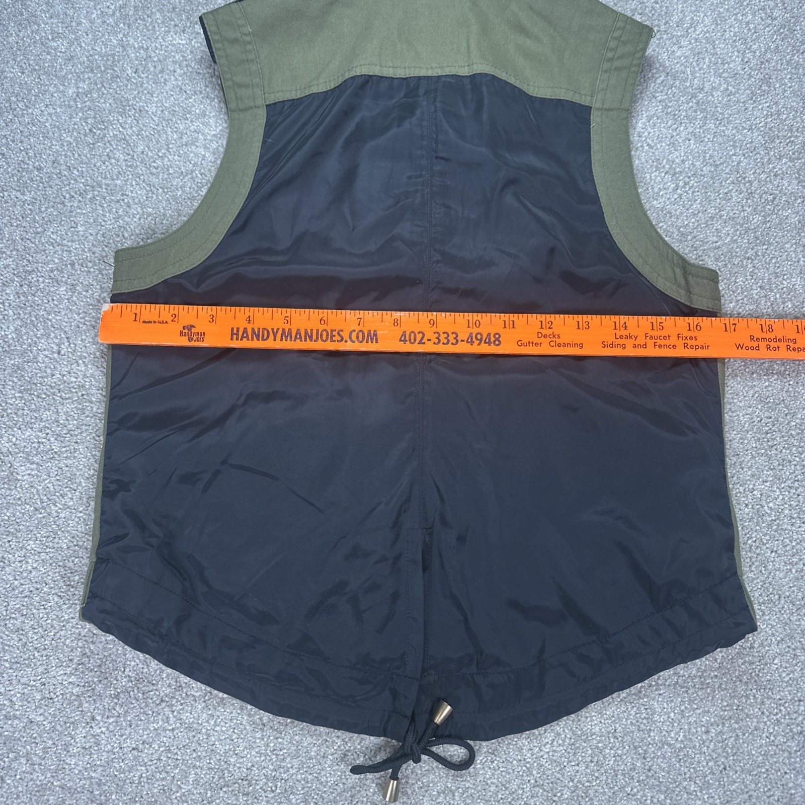 Princess Vera Wang Gold Zip Up Vest Green Small Grunge Retro Biker Hip Gothic
