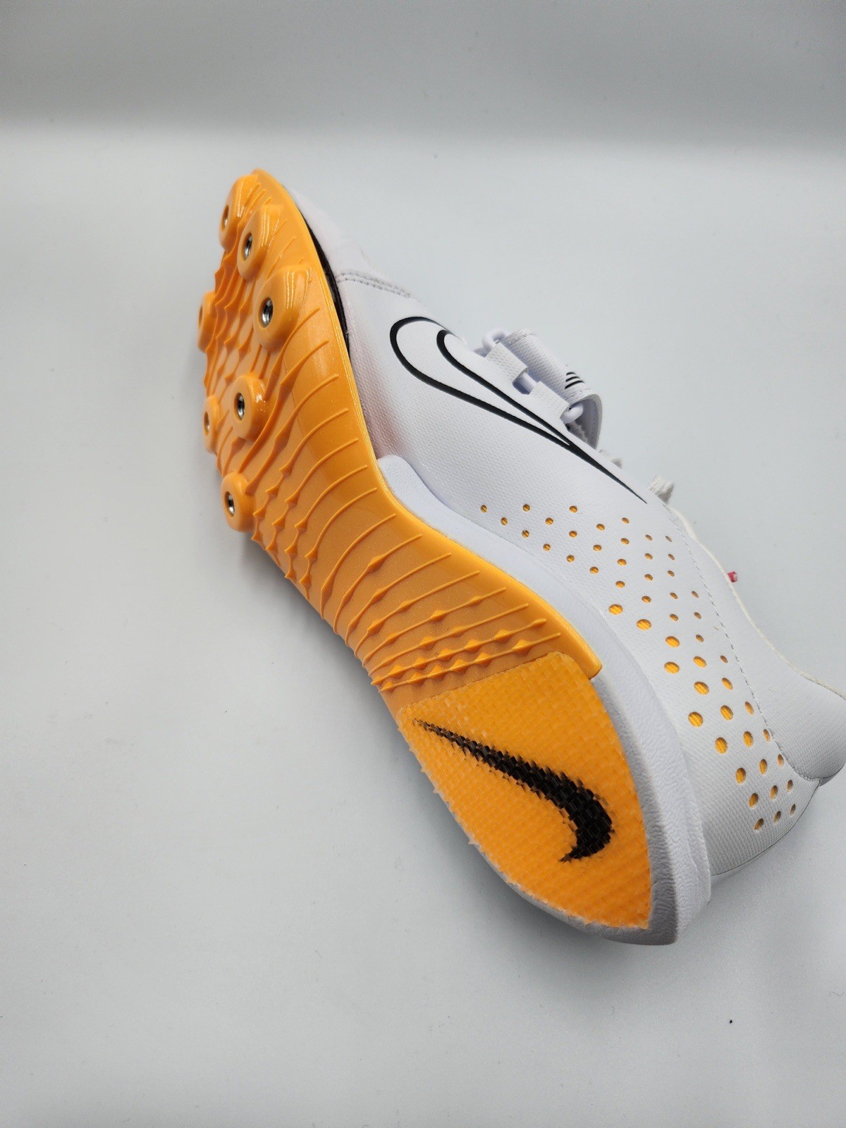 Nike Men’s Size 5 Air Zoom LJ Long Jump Elite Track Field White Orange – New