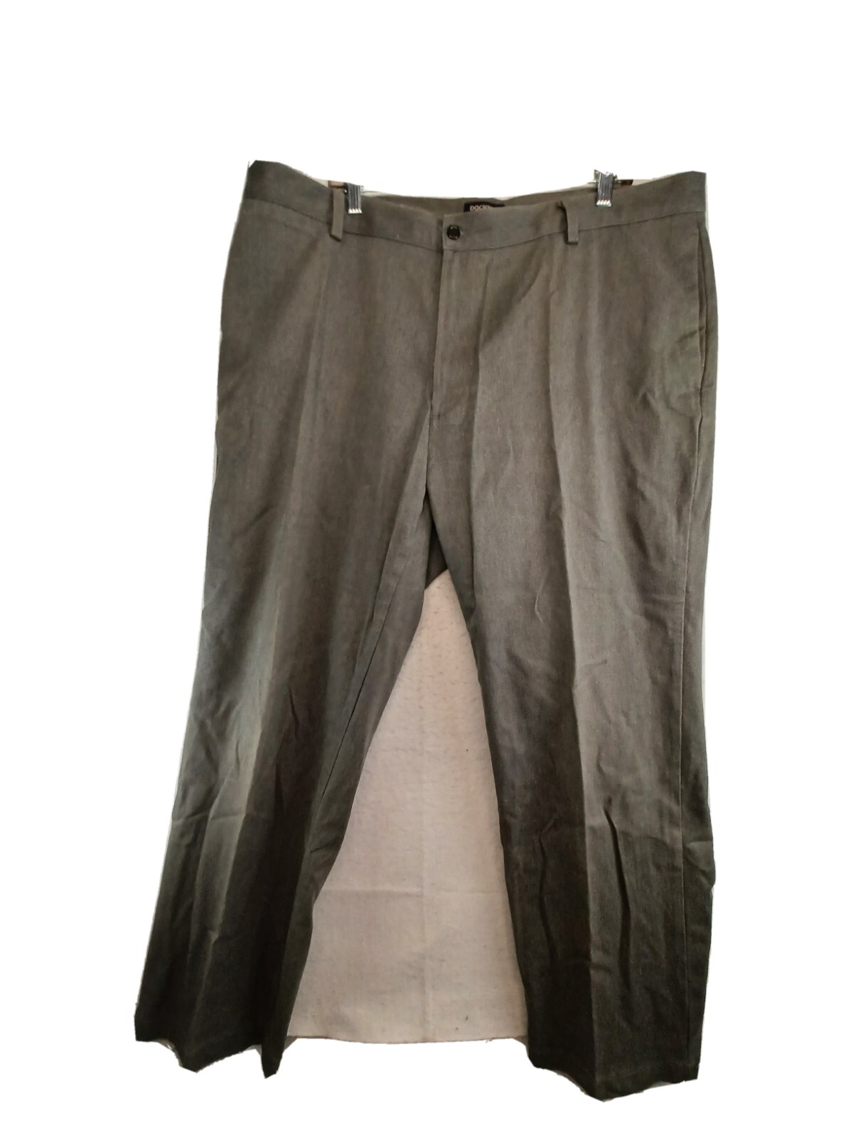 DOCKERS Pants Men’s W42 L30 Gray Khakis Classic Fit Stretch Heather No Wrinkle