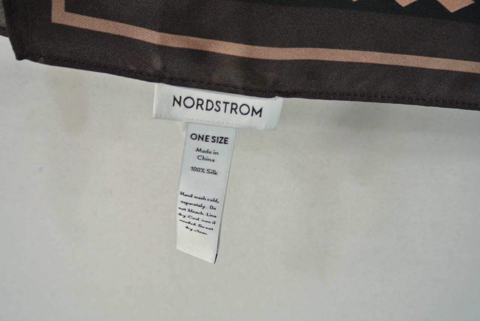 NEW, Nordstrom Leopard Print Square Silk Scarf in Brown One Size #SC85