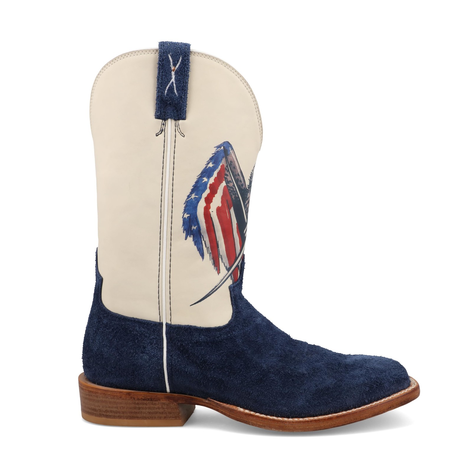 Twisted X Men’s 12″ Tech X Boot, Wide Square Toe Red, White, & Blue, 10.5 EE