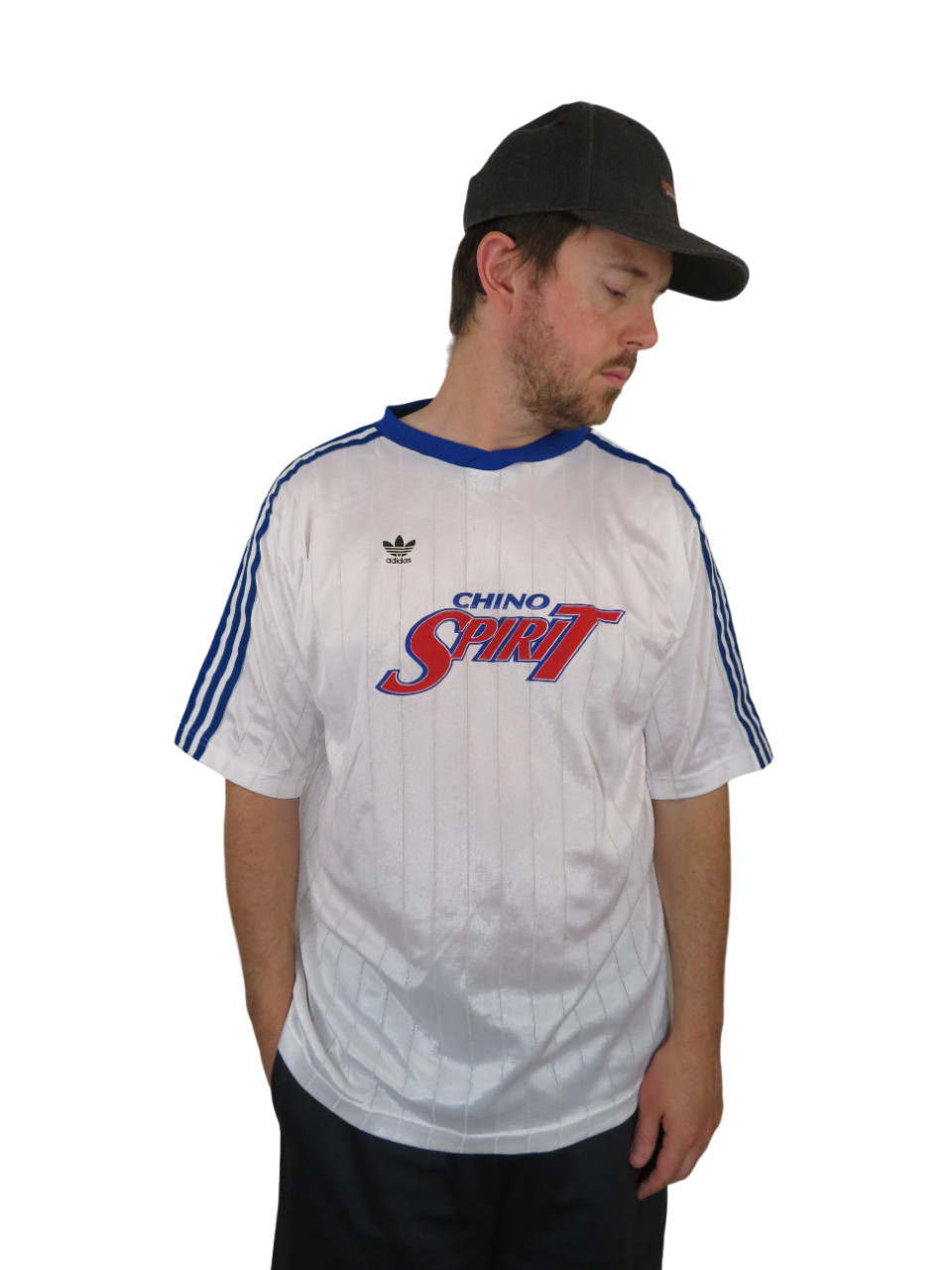 Vtg 90s Adidas Trefoil Jersey Men’s XL Soccer Shirt Satin Stripes Football Top