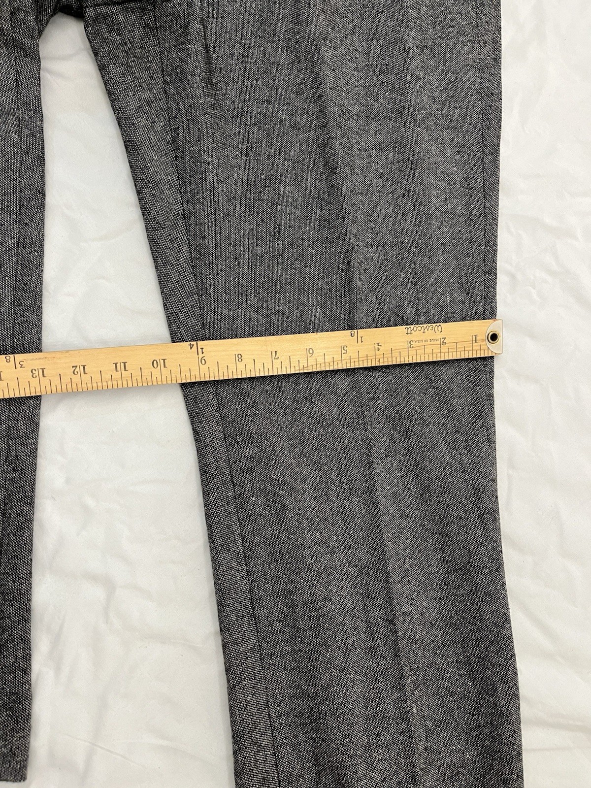 J Crew NWT Bowery Pants Mens 34×30 Gray Tweed Wool Blend Flat Front