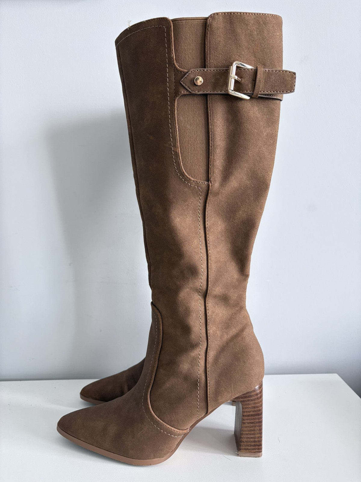 Anna Field brown women’s heeled boots, size 39