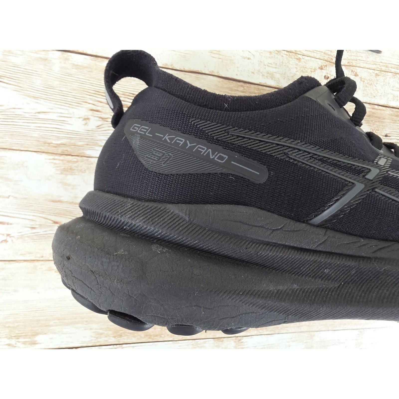 Asics Shoes Size 9.5 Gel Kayano 31 Black Athletic Running Sneakers No Insoles