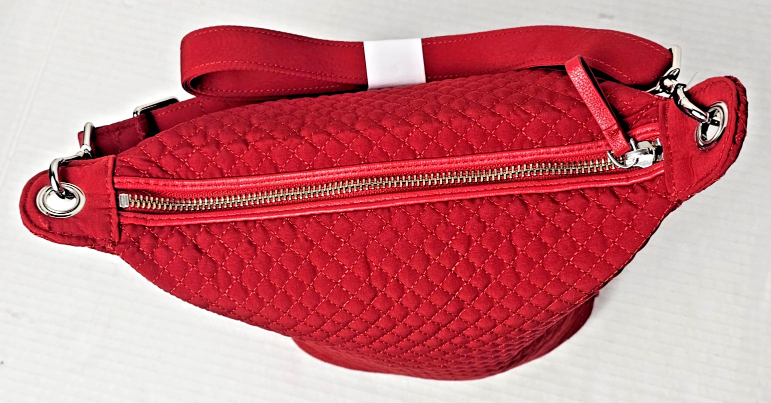 Vera Bradley Carson Hobo Crossbody in Microfiber Cardinal Red