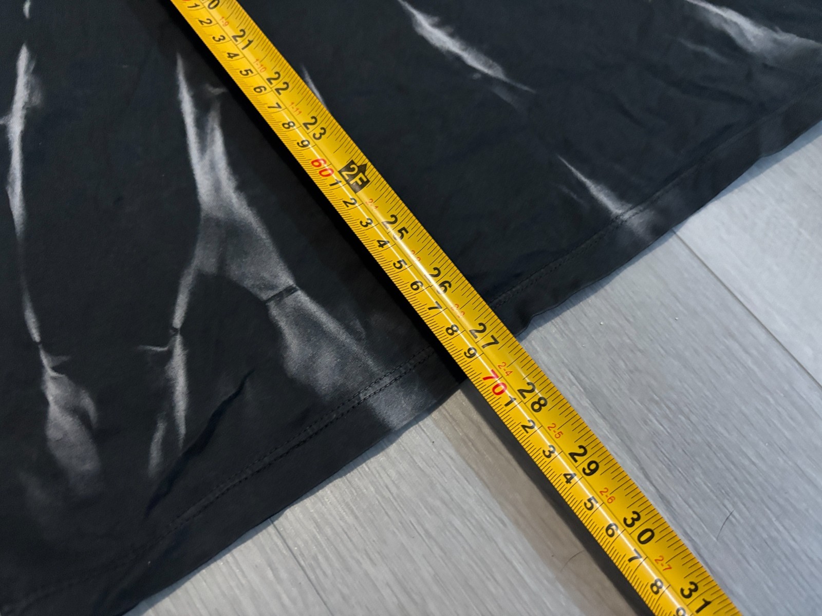 CELINE Homme Tie-Dye Logo Print T-Shirt Black White Cotton Jersey Size Small