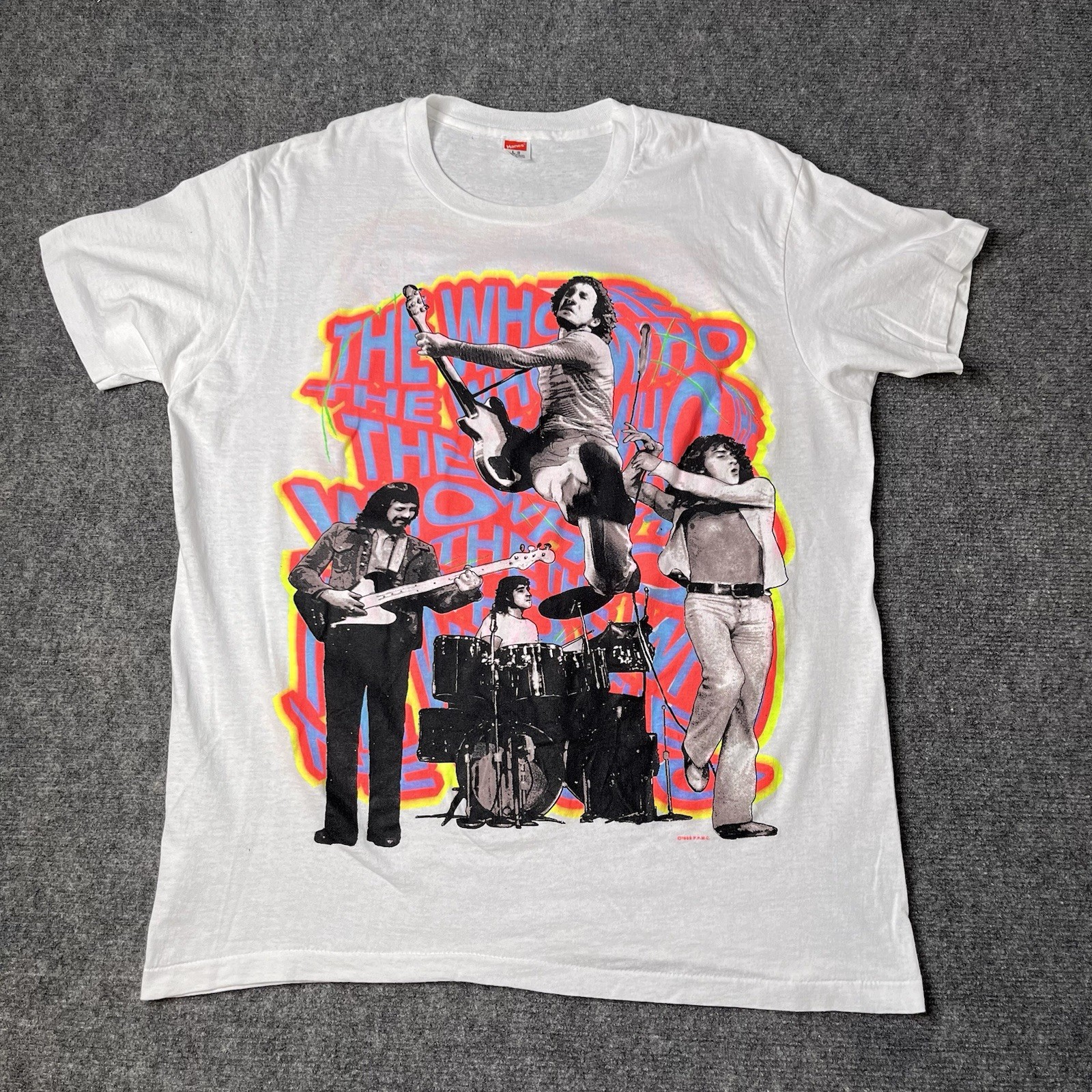 Vtg 1989 The Who Single Stitch T-shirt Mens L 1980s Rock Concert Tour Band Tee