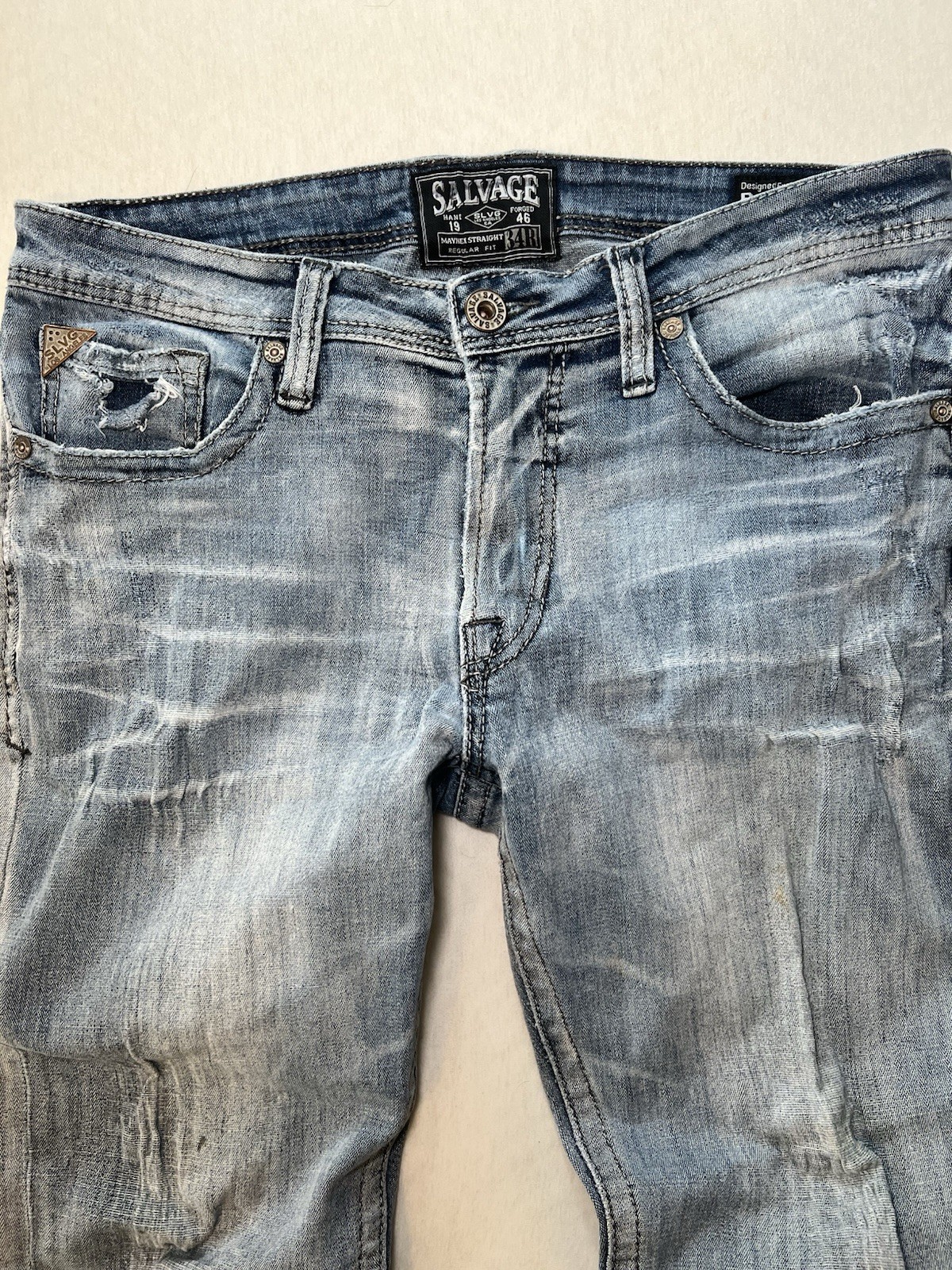 Salvage Supply Co Buckle Mayhem Straight Fit 34R Jeans Men’s 34×32 SLVG 23-460