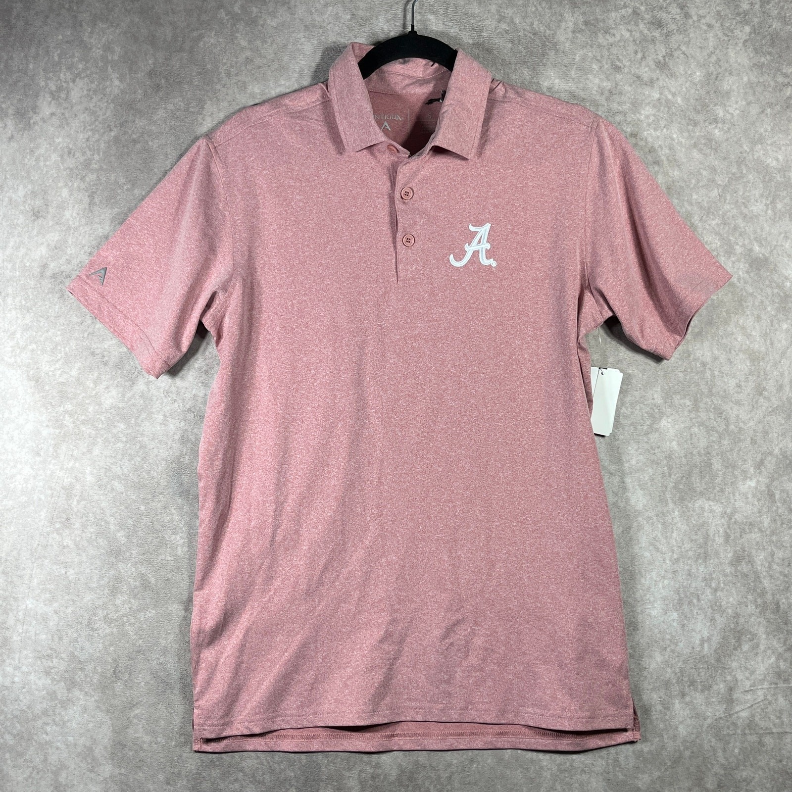 Antigua University of Alabama Score Polo Shirt Mens Small Pink Short Sleeve NEW