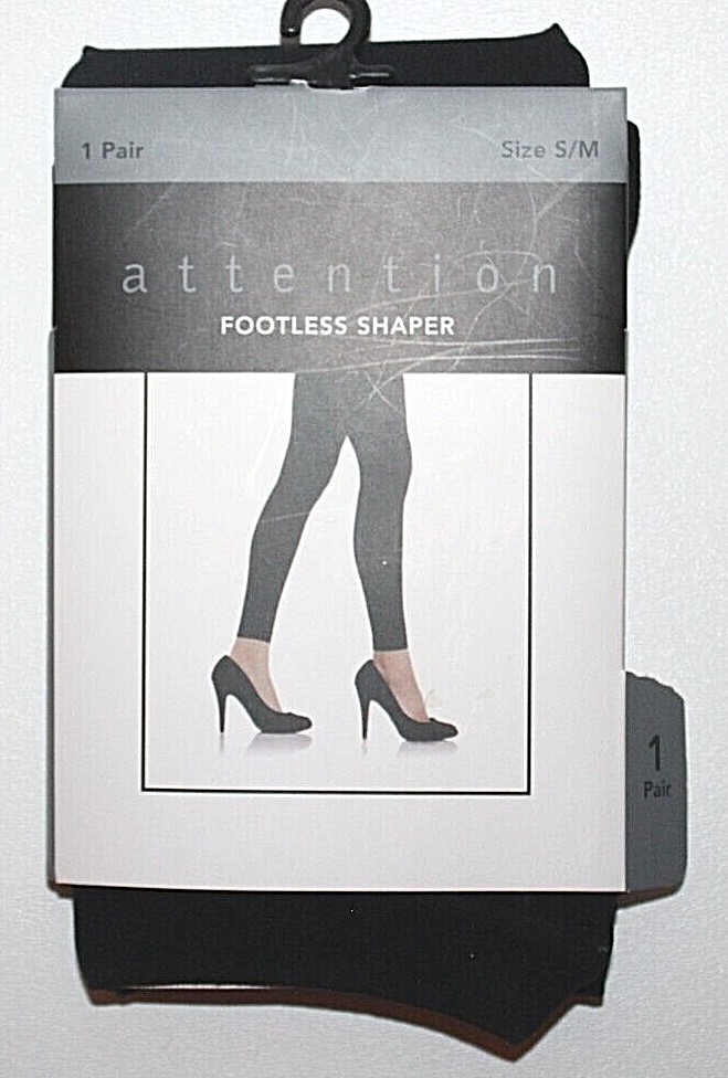 Attention Women’s Black Footless Shaper Tights 1 Pair – Size S/M