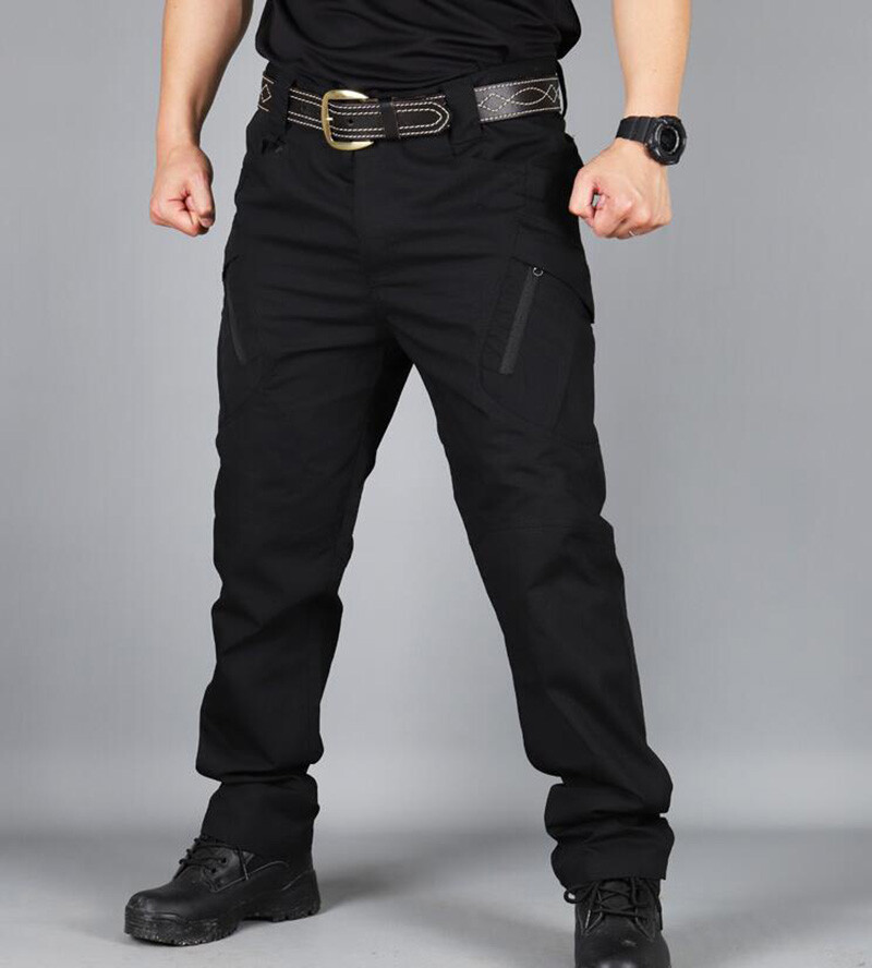 Mens Cargo Work Combat Pants Outdoor Hiking Waterproof IX9 Tactical Trousers