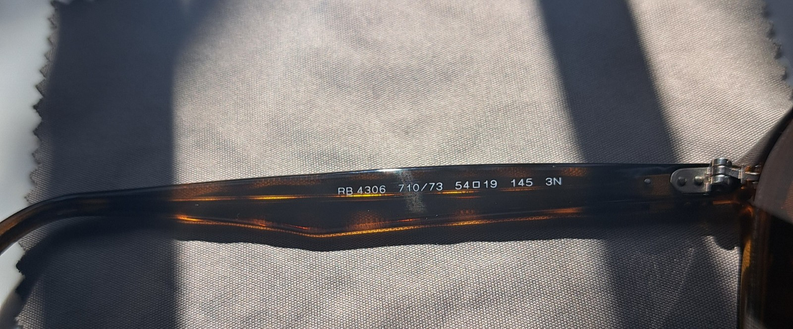 Ray Ban RB4306 710/73 54 Polished Light Havana/B-15 Brown Frames + NEW OEM Lens