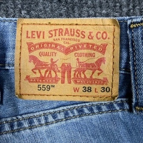 Levis 559 Relaxed Straight Leg Jeans Light Wash Blue Denim 38×30 00559-0363