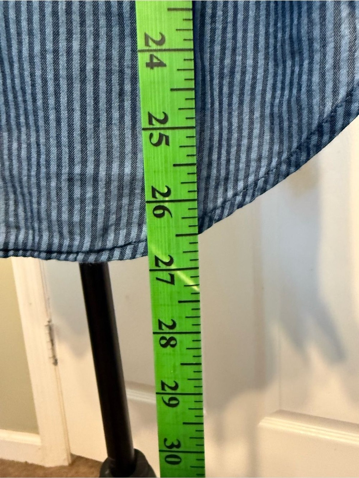 Sundance Navy and Light Blue 100% Cotton Striped Top